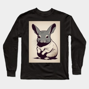 Chinchilla 1 - Japanese Retro Art Long Sleeve T-Shirt